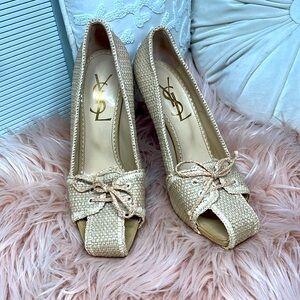 YSL Raffia Heel